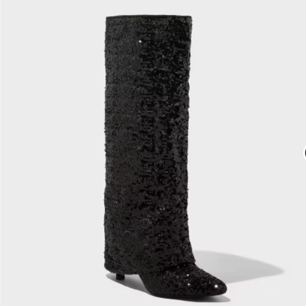 A New Day Black Textured Ankle Booties